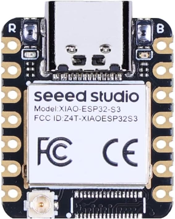 Seeed Studio XIAO ESP32S3 board with USB-C connector and antenna socket